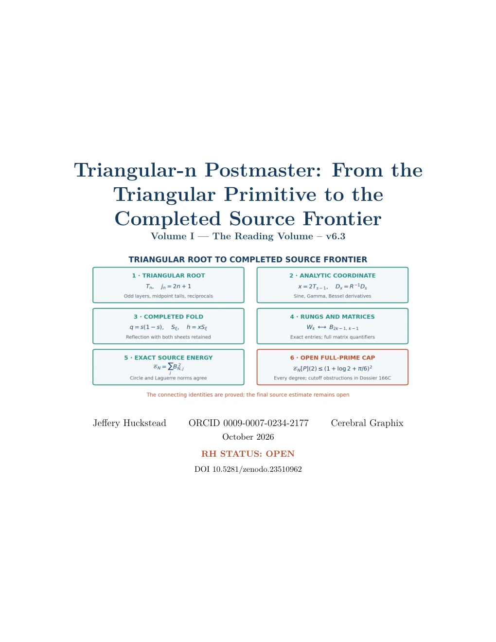 Cover of Triangular-n Postmaster, Reading Volume v6.3; RH status open